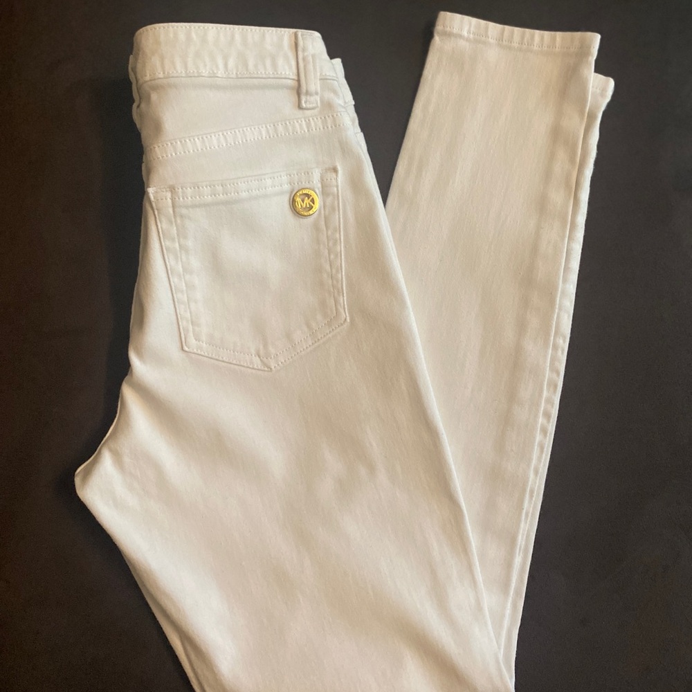 Michael Kors Collection White Straight Leg Jeans